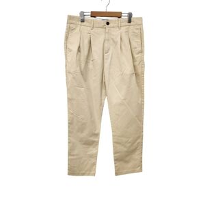 NEW Farah Pants Mens Size 33x28 Cream Double Pleat Chino Casual Comfort Classic